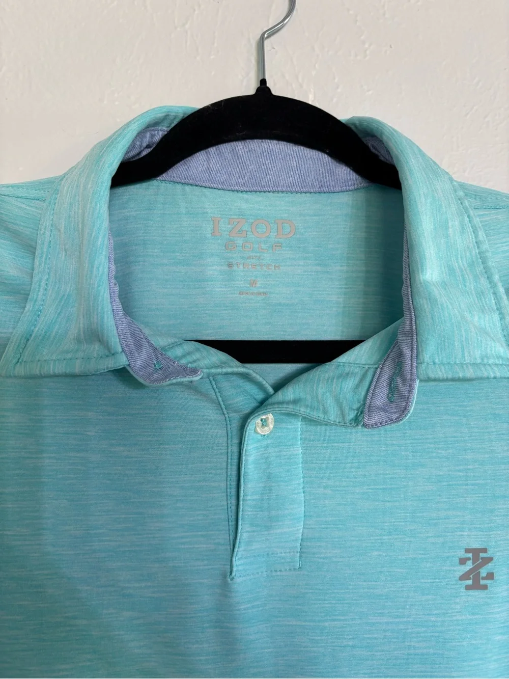 Izod Golf Men's Aqua Heather Polo